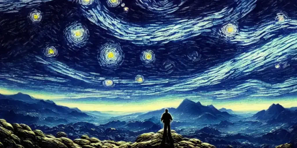 Peinture impressionniste générée par l'IA de Stable Diffusion.